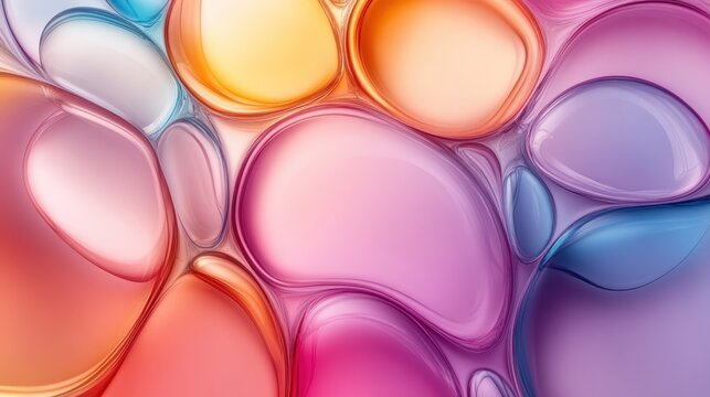 Colorful Abstract Background with Fluid Shapes and Bright Hues
