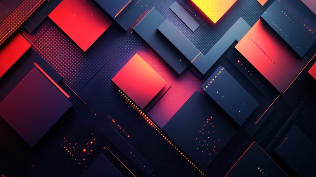 Abstract Geometric Background with Dynamic Colors and Textures