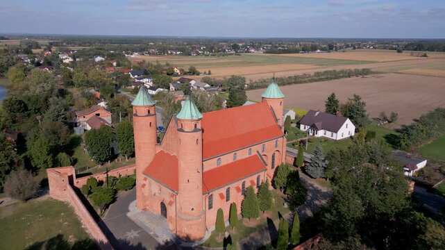 Fortified church in Brochow, Masovia, Poland