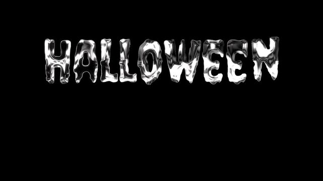 Halloween Day written in dripping white black font on a transparent background. Perfect for spooky themed graphic designs, party invitations, and social media posts.