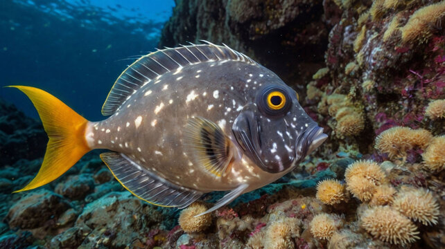 A young Gal&aacute;pagos batfish
