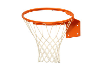 Basketball hoop and net on transparent background