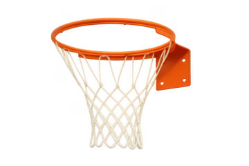 Basketball hoop and net on transparent background