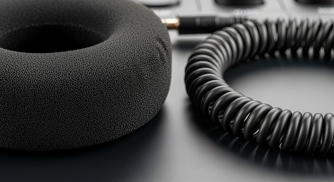 Experience immersive audio with plush headphone cushions and coiled cable for professional recording studio use, ideal for audiophiles and music production