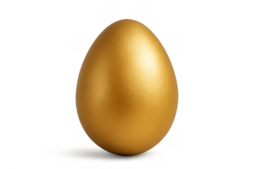 Golden egg representing wealth, investment, opportunity on transparent background