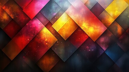 Colorful Abstract Background with Geometric Shapes and Textures