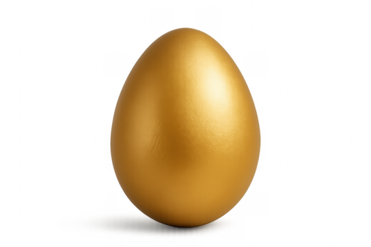 Golden egg representing wealth, investment, opportunity on transparent background - Powered by Adobe