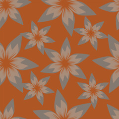 Exotic hand drawn flowers, seamless patterns with floral for fabric, textiles, clothing, wrapping paper, cover, banner, home decor, abstract backgrounds