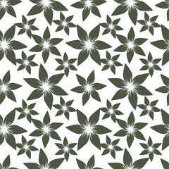 Exotic hand drawn flowers, seamless patterns with floral for fabric, textiles, clothing, wrapping paper, cover, banner, home decor, abstract backgrounds