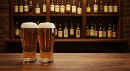 Golden Brew: Frosty Mug of Beer