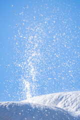 Mammoth Hot Springs, Yellowstone National Park , Wyoming. Hydrothermal System. calcium-carbonate waters. Terrace