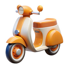3d scooter isolated on transparent background
