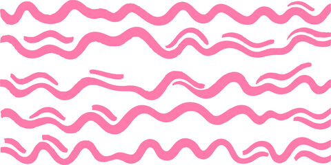 Pink pastel lines Geometric pattern. Abstract background. Pink wavy Pinstripe Seamless Pattern white background. Simple repeating wavy lines pattern