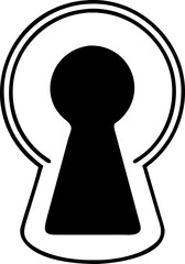 Abstract Keyhole Illustration A Minimalist Design for Security and Access Concepts, Highlighting Simplicity and Clean Lines