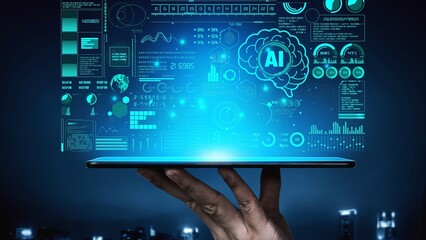 AI Assistant Brain Processor with LLM Technology, Big Data, Machine Learning, Generative AI for Business Support, Future Agentic AI Technology and Artificial Intelligence Prompt Engineering. Thunk