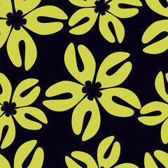 Exotic hand drawn flowers, seamless patterns with floral for fabric, textiles, clothing, wrapping paper, cover, banner, home decor, abstract backgrounds