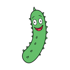 Whimsical sea cucumber character illustration