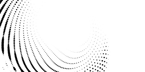 Dotted gradient vector illustration, white and black halftone background, horizontal seamless dotted lines, monochrome dots texture backdrop, retro effect. modern