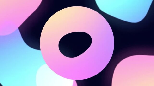 A 3D render of a pink and purple star-shaped symbol and a sphere symbol with compact disk data storage technology illustration 4k video