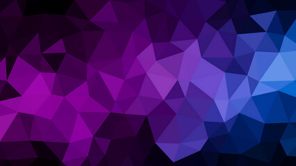 Fototapeta premium Abstract geometric background with purple and blue gradient triangles