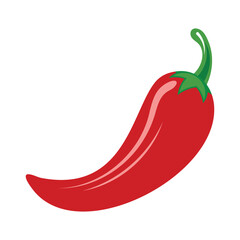 Red Chilli Vegetable Vector Art Illustration