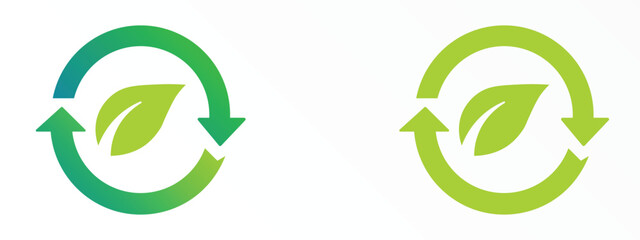 Eco Recycling Leaf Logo