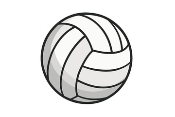 Volleyball vector illustration for sports and competition. Isolated ball icon for game, tournament, or team design. Beach volley equipment graphic for fitness and activity.