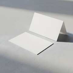 Blank Business Cards on Concrete