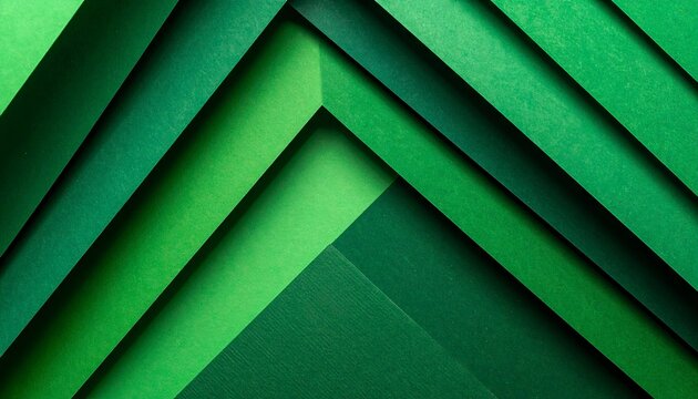 Abstract Green Layers - A Minimalist Geometric Design.