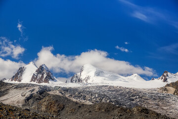 Russia. Altai Mountains. View of the Sofia Glacier.