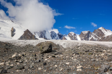 Russia. Altai Mountains. Udachny Glacier.