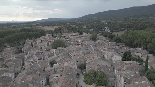 The village of Cucuron in the Luberon massif, Provence, France