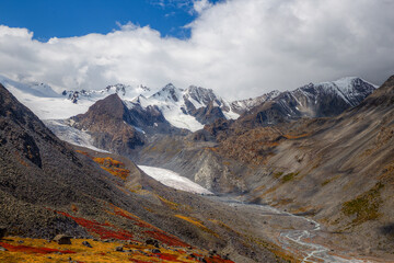 Russia. Altai Mountains. View of the Sophia Glacier.