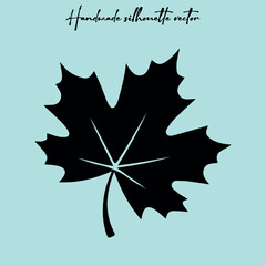 maple leaf  silhouette vector 