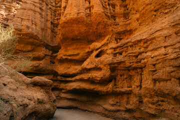  Kok-Moinok canyon in Kyrgyzstan in sunny day
