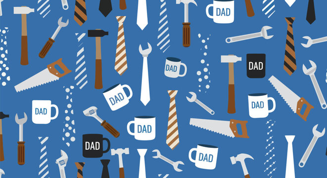 Father's day gifts ties, wrenches, hammers, saws and mugs