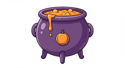 ハロウィン 鍋 イラスト, 魔法, かぼちゃ