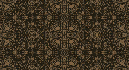 Brown filigree pattern on dark backdrop