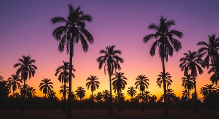 ヤシの木 夕焼け 風景 沖縄 夏 空 景色