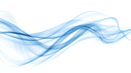 Transparent airflow wind wave with soft blue motion lines for air conditioner or fresh breeze concept Stock Illustration