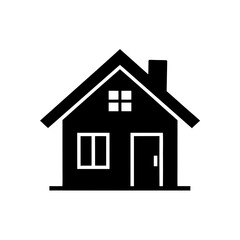 house silhouette  black vector icon style  simple 