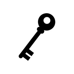 key silhouette  black vector icon style  simple 