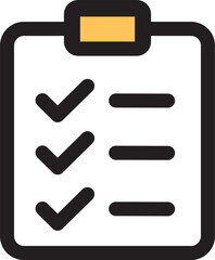 Checklist icon with three completed tasks and progress indicators