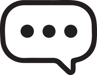Chat bubble icon with typing dots for communication and messaging