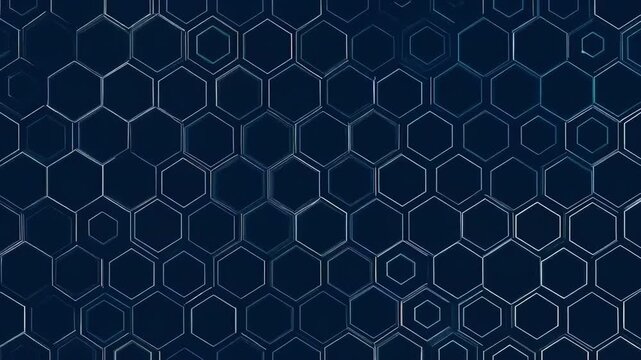 Geometric Hexagon Grid Pulse Abstract Motion Graphics, Loop Animation_2_prob4