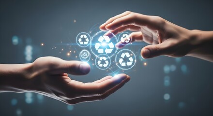 hands holding AI virtual environment sign
