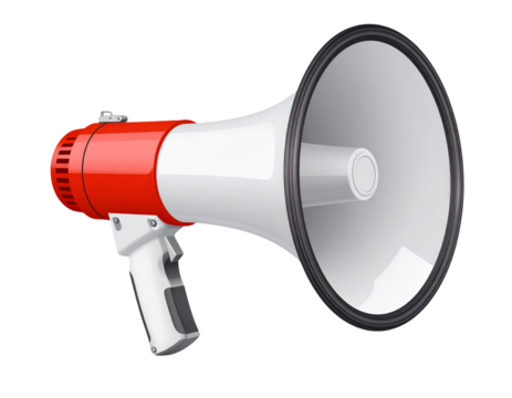 megaphone on white background