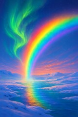 Rainbow Fantasy Art: Vibrant Nature, Abstract & Cosmic Digital Painting Collection