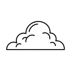Cloud Icon – Weather, Sky, Data Storage, Minimal Outline Vector Illustration