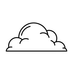 Cloud Icon – Weather, Sky, Data Storage, Minimal Outline Vector Illustration